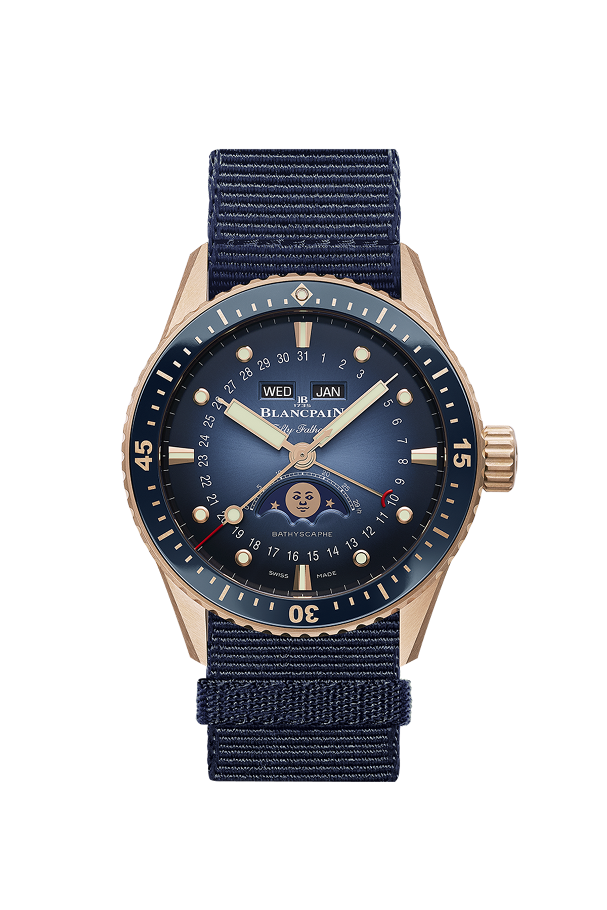 Bathyscaphe Quantieme Complet Phases de Lune 5054 3640 NAOA Blancpain