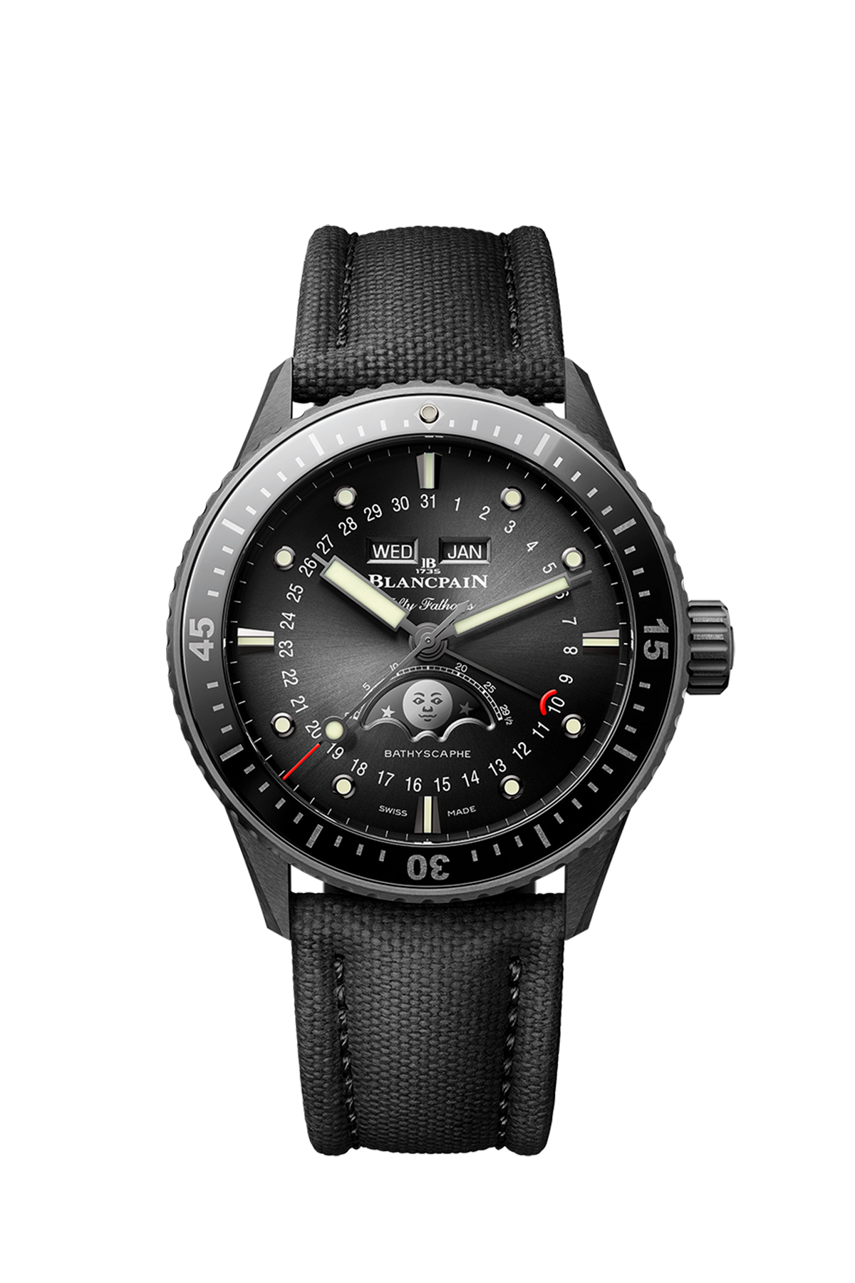 Blancpain Bathyscaphe Quantième Complet Phases de Lune ceramic