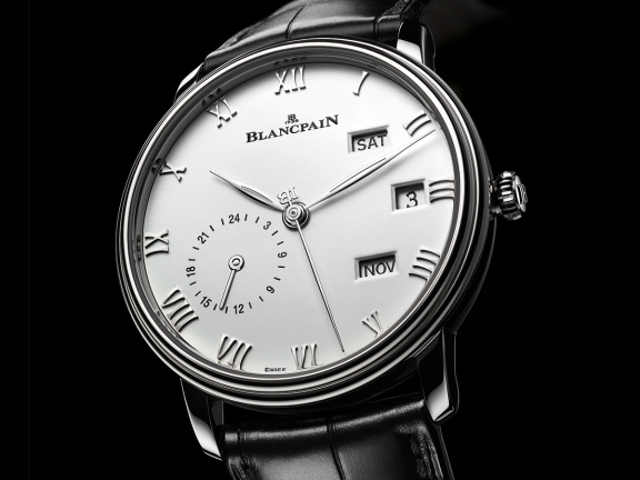 Blancpain宝珀villeret系列精钢款两地时年历腕表 Blancpain